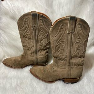 Frye Suede Cowboy Boots